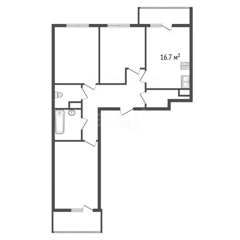 3-к кв. Санкт-Петербург Черниговская ул., 17 (89.9 м) - Фото 1