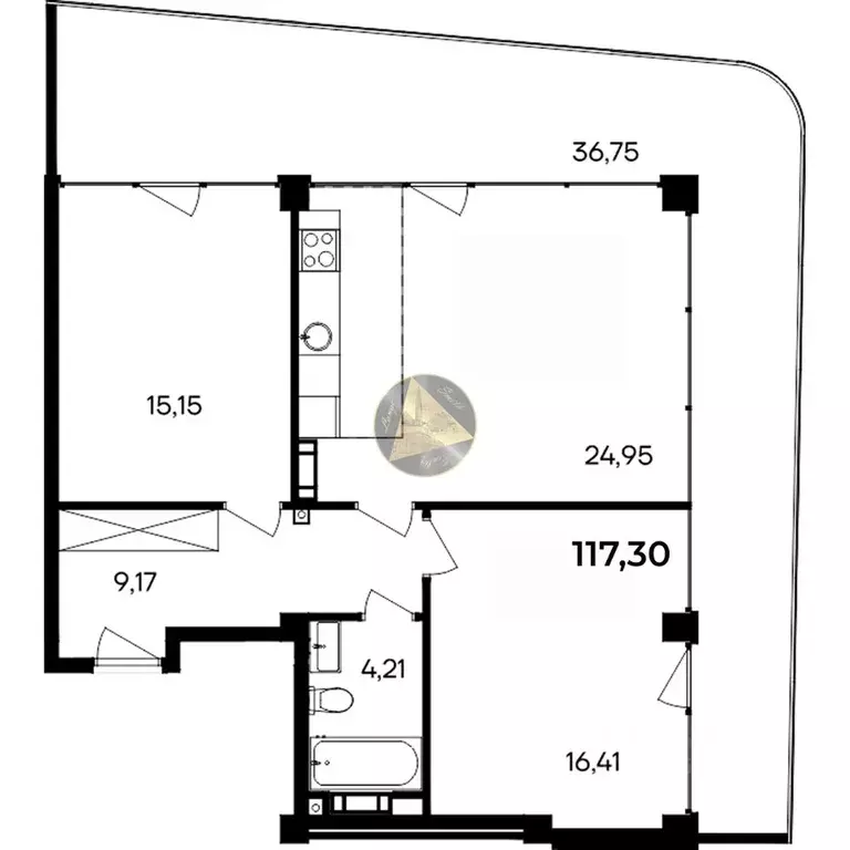 2-к кв. Крым, Сакский район, Лесновское с/пос, с. Прибрежное ул. ... - Фото 2