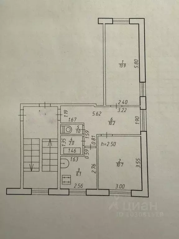 2-к кв. Калужская область, Кондрово г. Дзержинский муниципальный ... - Фото 2