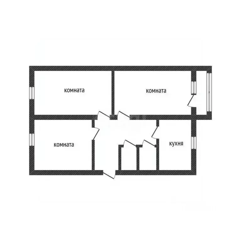 3-к кв. Курганская область, Курган Рабоче-Крестьянская ул., 14 (62.4 ... - Фото 2