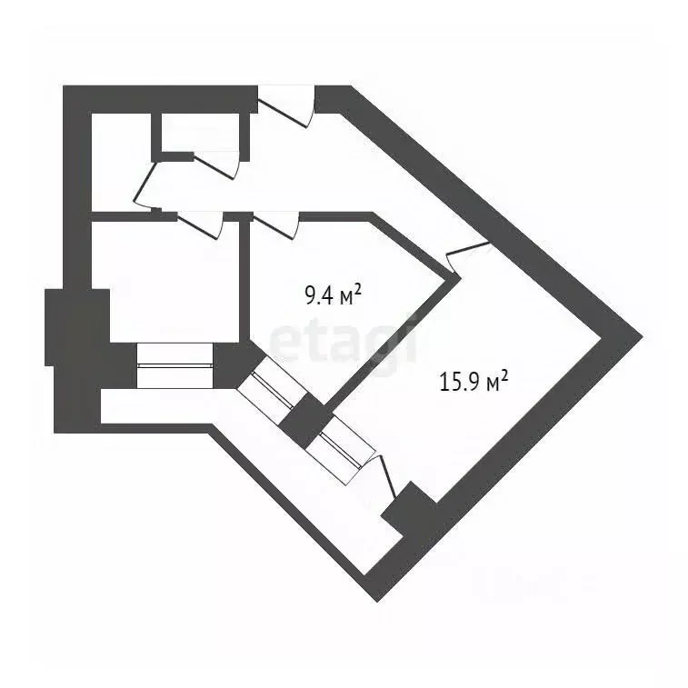 2-к кв. Липецкая область, Липецк Школьная ул., 24 (45.8 м) - Фото 2