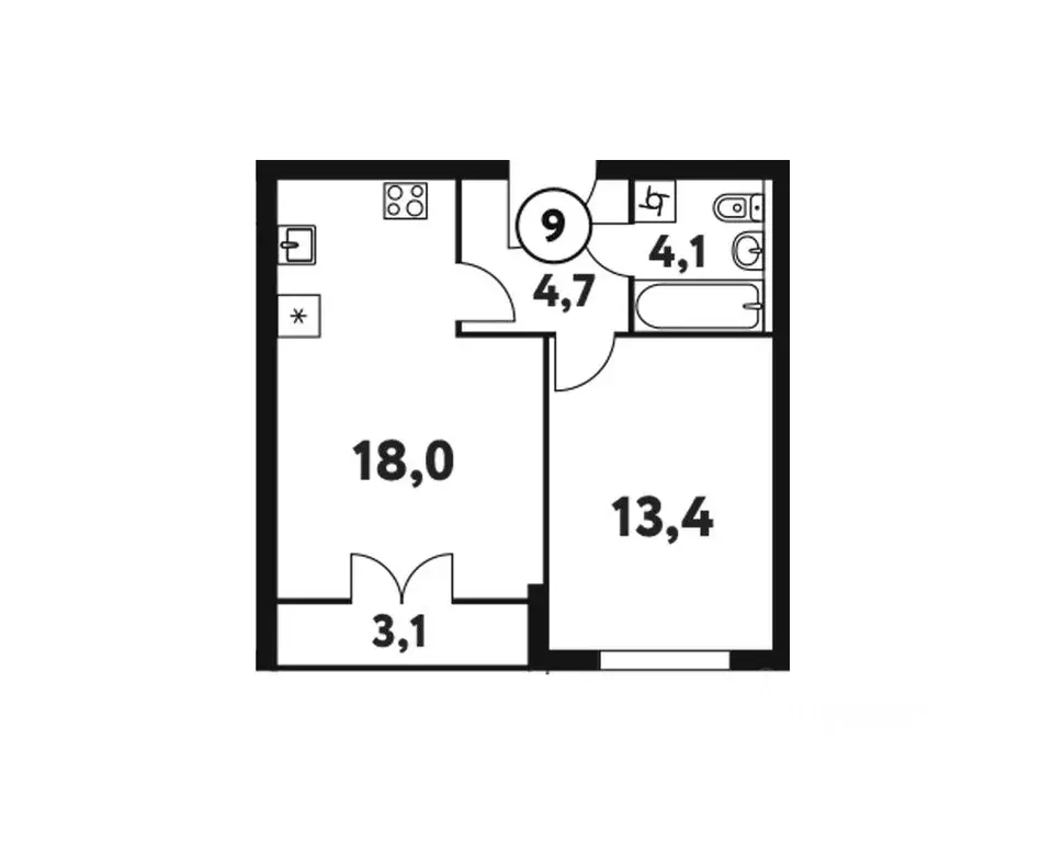 1-к кв. Москва Ленинградское ш., 94К2 (40.1 м) - Фото 1