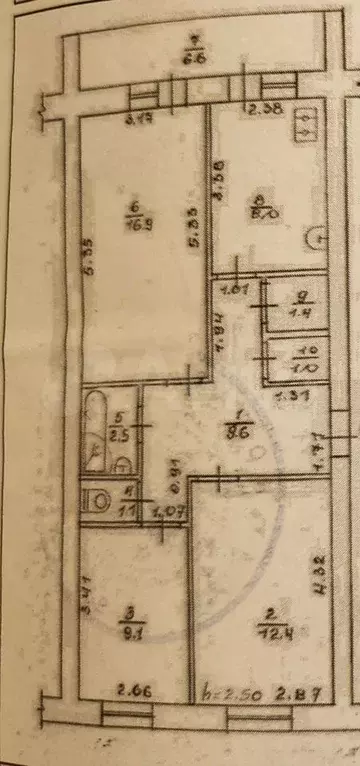 3-к. квартира, 62 м, 1/3 эт. - Фото 0