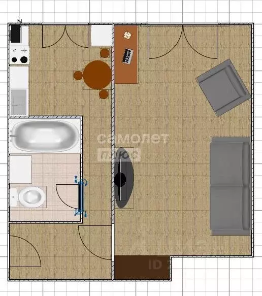 1-к кв. Алтайский край, Бийск ул. Михаила Кутузова, 25 (27.9 м) - Фото 2