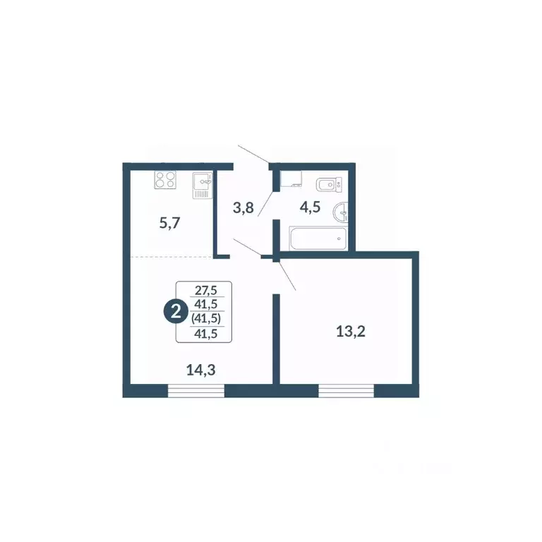2-к кв. Кировская область, Киров Скандинавия жилой комплекс (41.5 м) - Фото 1
