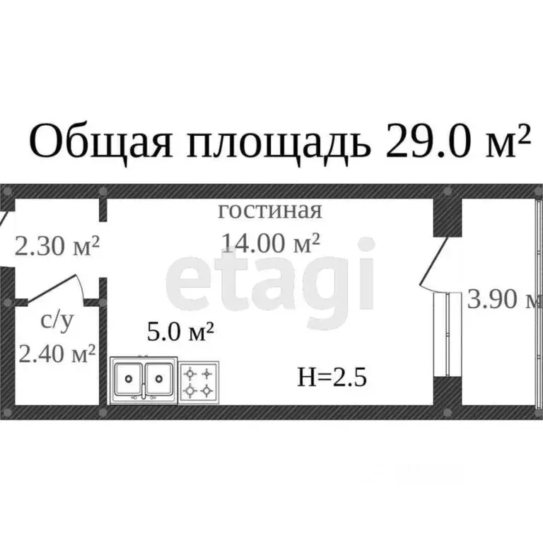 Студия Ханты-Мансийский АО, Сургут ул. Иосифа Каролинского, 16 (24.1 ... - Фото 1