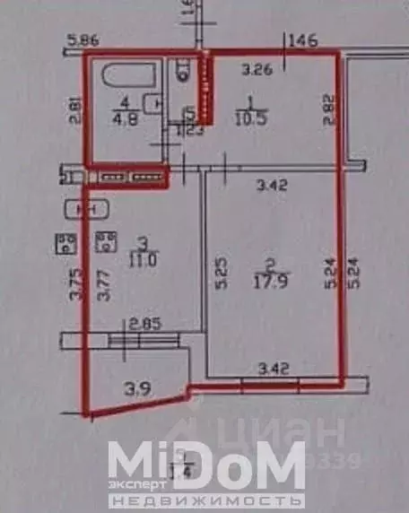 1-к кв. Санкт-Петербург ул. Савушкина, 121К2 (45.6 м) - Фото 1