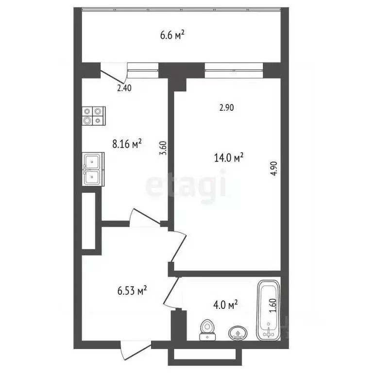 1-к кв. Саха (Якутия), Якутск ул. Лермонтова, 49 (32.8 м) - Фото 2