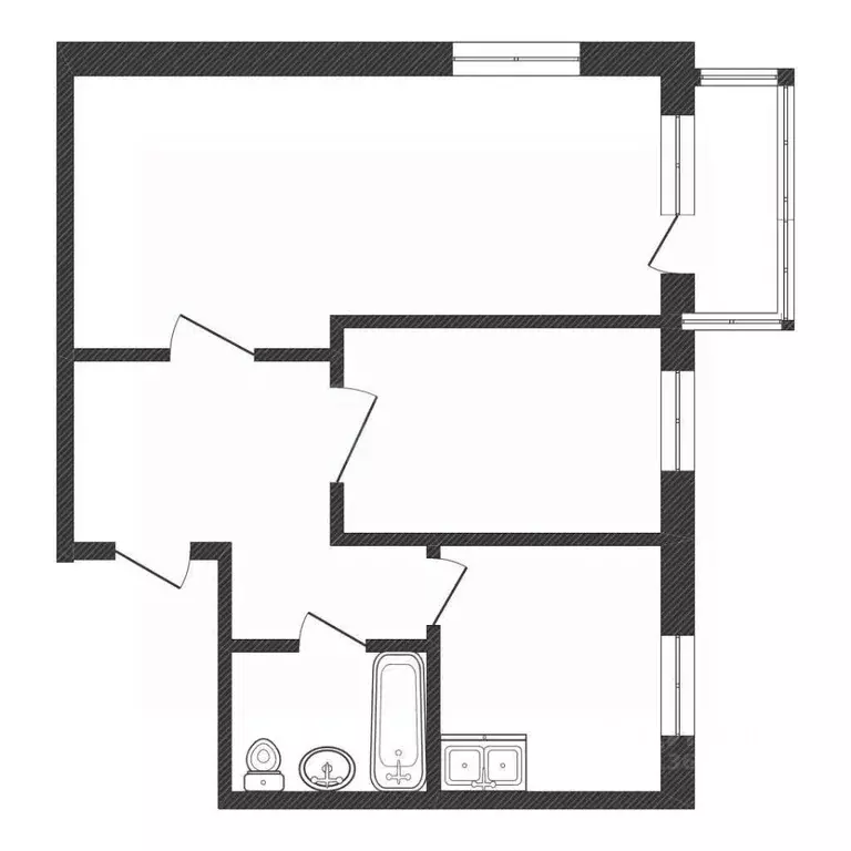 2-к кв. Иркутская область, Иркутск ул. Лызина, 50 (41.1 м) - Фото 2