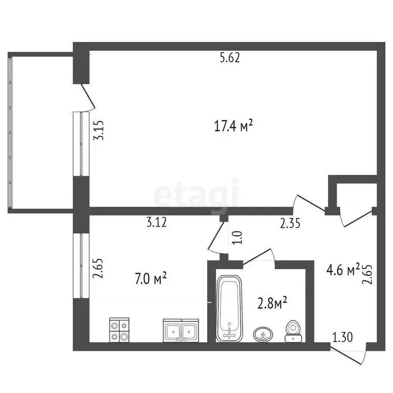 1-комнатная квартира: Феодосия, Боевая улица, 7 (32.1 м) - Фото 1