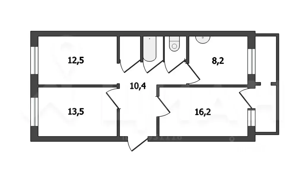3-к кв. Татарстан, Набережные Челны ул. Аделя Кутуя, 5 (70.0 м) - Фото 2