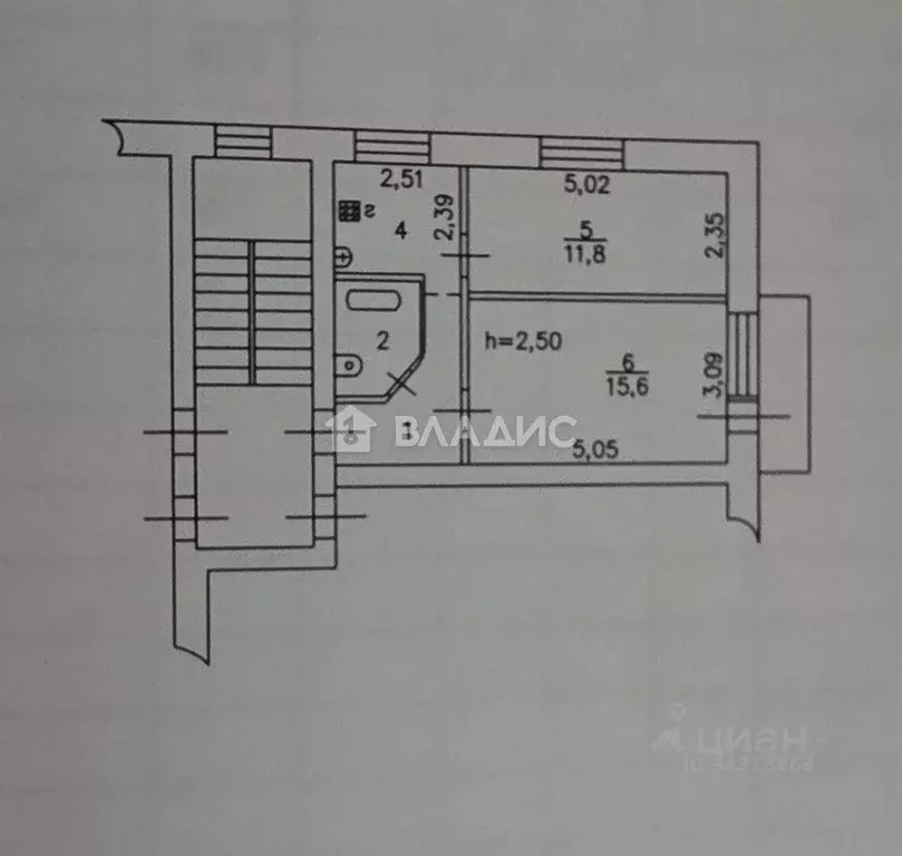 2-к кв. Владимирская область, Вязники ул. Чехова, 19А (40.3 м) - Фото 2