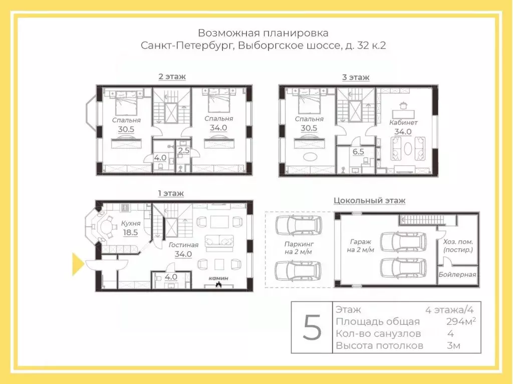 Таунхаус в Санкт-Петербург Выборгское ш., 32к2 (294 м) - Фото 2