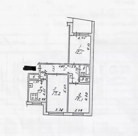 3-к. квартира, 70 м, 6/9 эт. - Фото 0