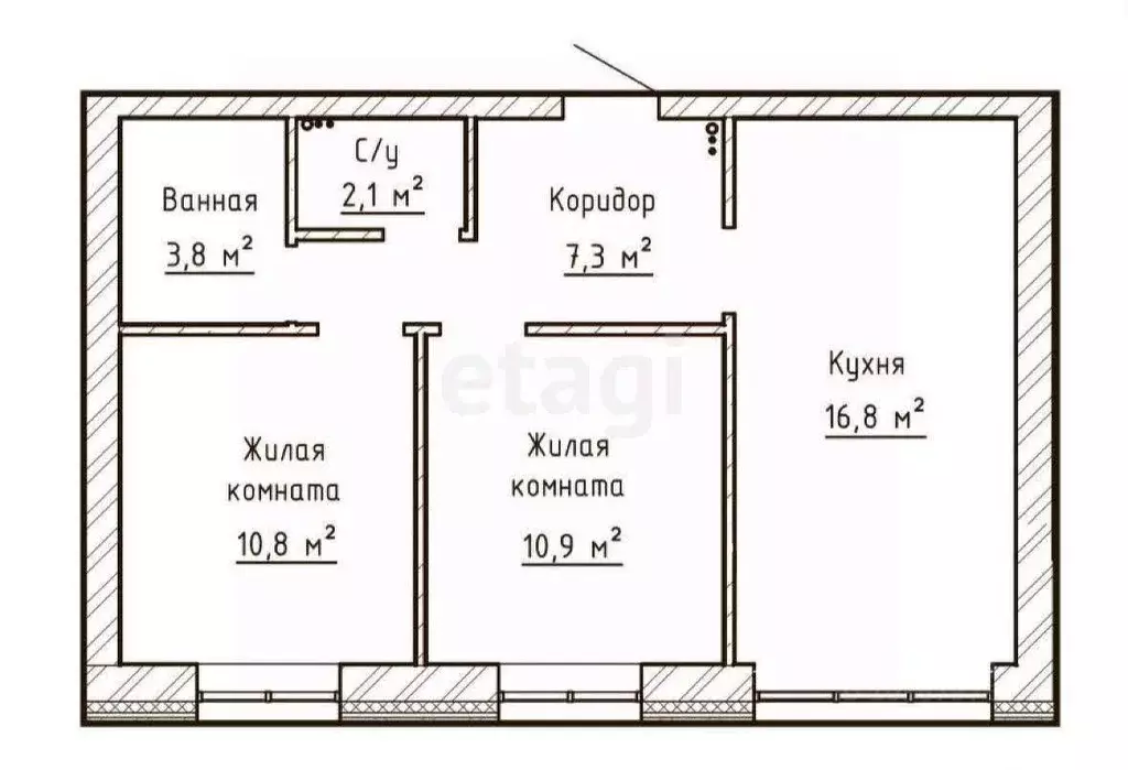 2-к кв. Самарская область, Тольятти Елки Парк жилой комплекс (51.0 м) - Фото 1