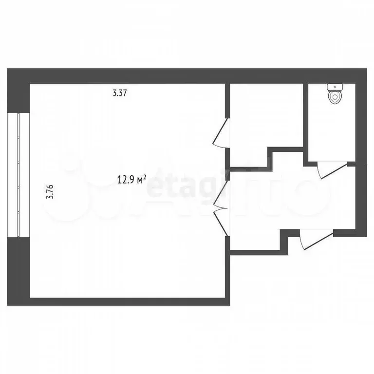 Квартира-студия, 19,1 м, 5/5 эт. - Фото 0