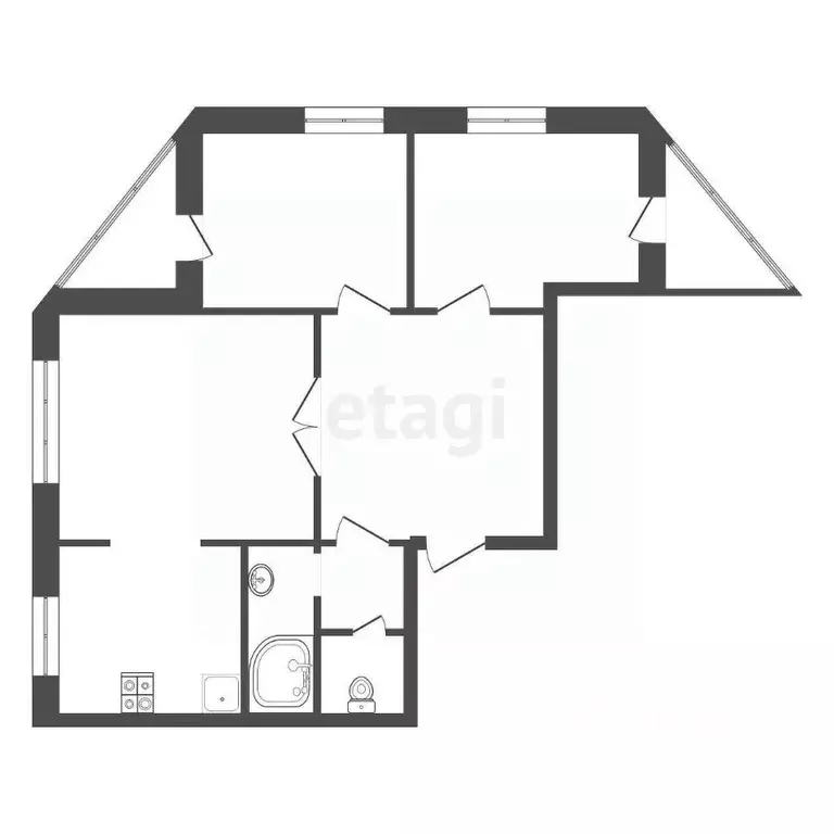 3-к кв. Калужская область, Обнинск просп. Ленина, 83а (88.8 м) - Фото 2