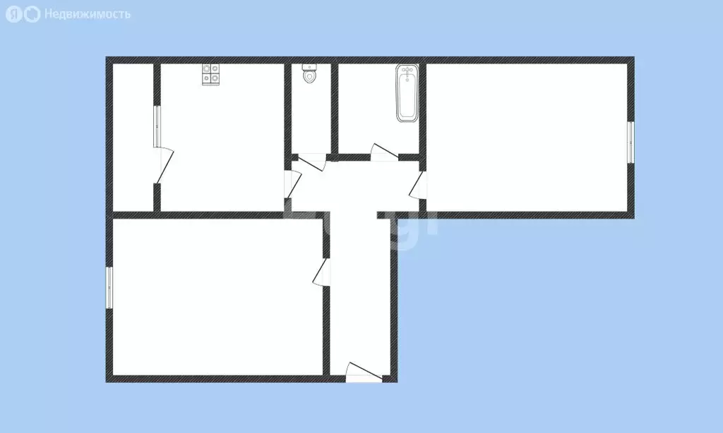 2-комнатная квартира: Черкесск, улица Умара Алиева, 4 (48.8 м) - Фото 1