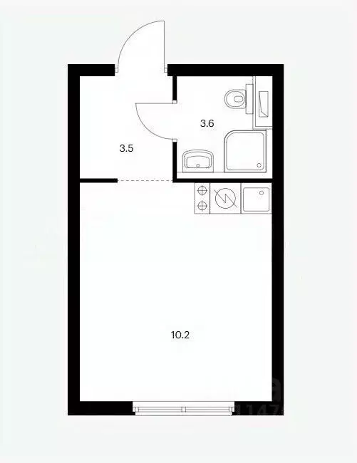 Студия Москва бул. Чкаловский, 6 (22.5 м) - Фото 2