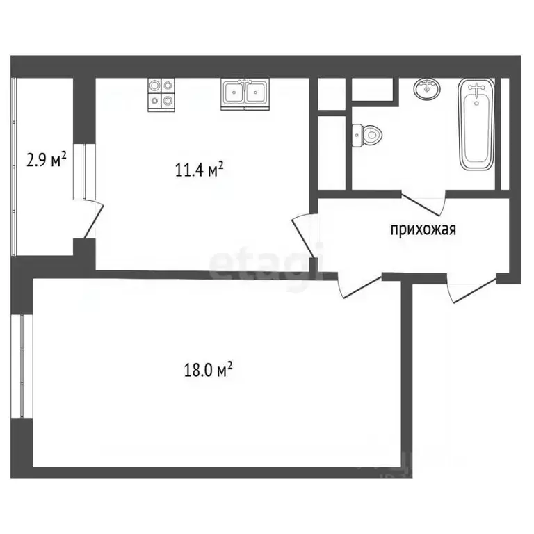 1-к кв. Московская область, Мытищи ул. Кадомцева, 8 (40.4 м) - Фото 2