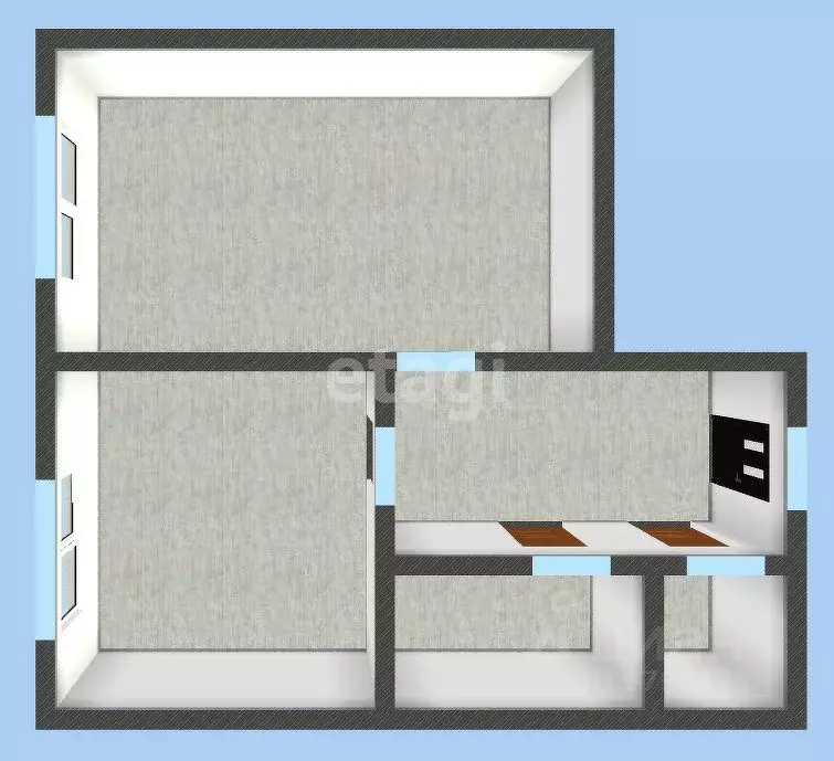 1-к кв. Татарстан, Казань Партизанская ул., 21 (37.0 м) - Фото 2