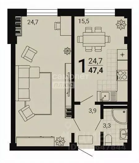 1-к кв. Дагестан, Дербентский район, с. Джалган ул. Дагестанская, 24 ... - Фото 2