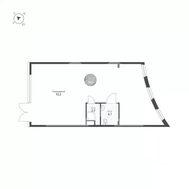 Помещение свободного назначения в Москва ул. Петра Кончаловского, 5 ... - Фото 2