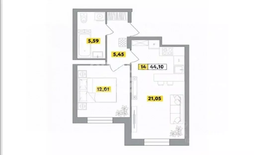 2-к кв. Московская область, Солнечногорск городской округ, Радумля ... - Фото 1