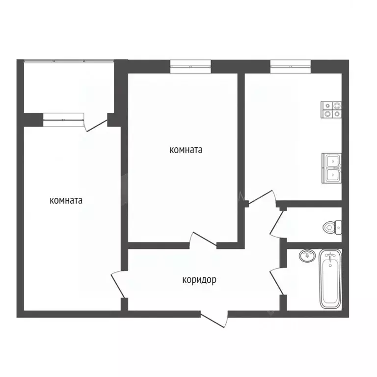 2-к кв. Тюменская область, Тюмень ул. Западносибирская, 22 (50.6 м) - Фото 2