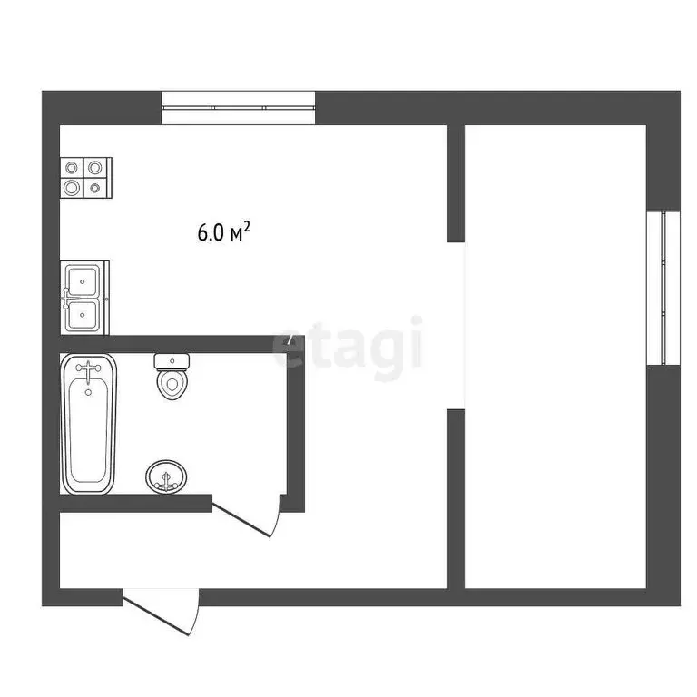 Квартира-студия: Навашино, улица 50 лет Октября, 11 (34 м) - Фото 0