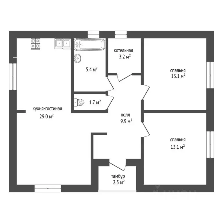 Коттедж в Тюменская область, Тюменский муниципальный округ, с. Ембаево ... - Фото 2