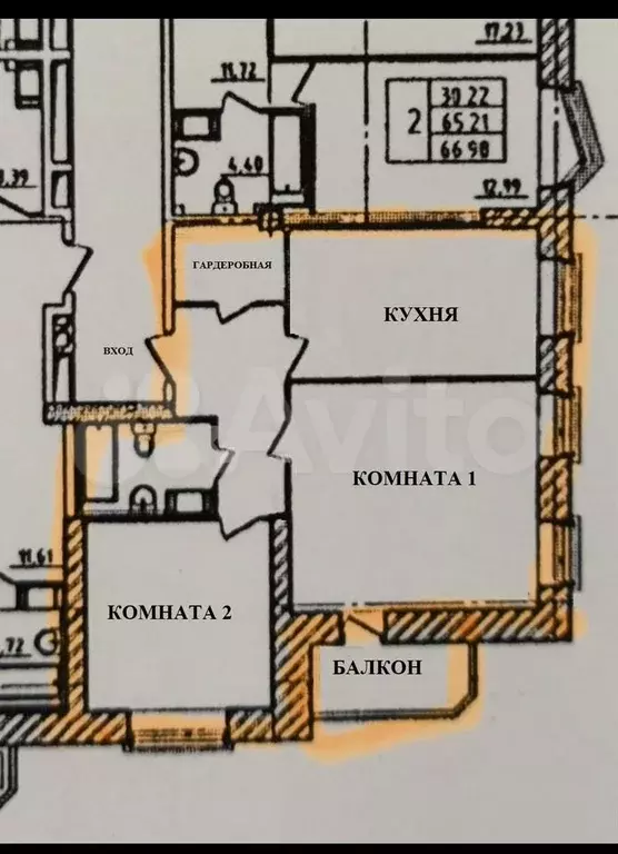 2-к. квартира, 70 м, 3/25 эт. - Фото 0