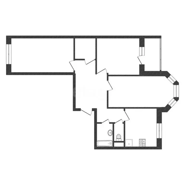 3-комнатная квартира: Балабаново, Боровская улица, 67 (79.6 м) - Фото 0