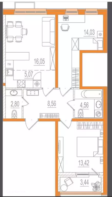 3-к кв. Сахалинская область, Южно-Сахалинск ул. Алексея Максимовича ... - Фото 1