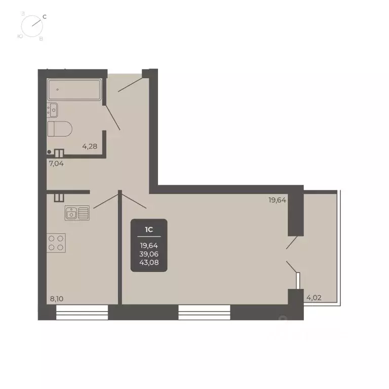 1-к кв. Новосибирская область, Новосибирск Автогенная ул., 75 (42.7 м) - Фото 0