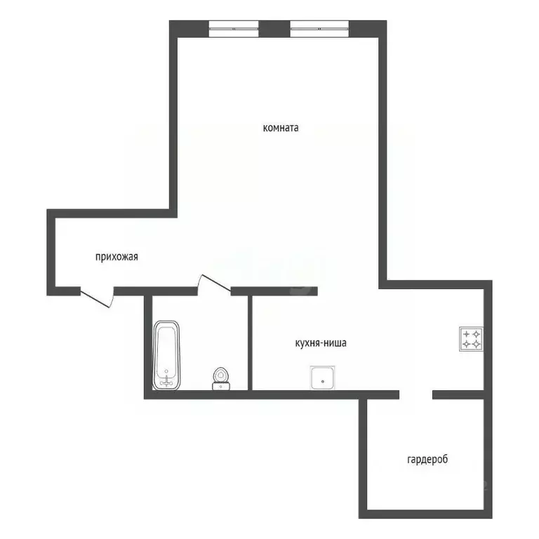 1-к кв. Красноярский край, Красноярск ул. 40 лет Победы, 2 (37.1 м) - Фото 2