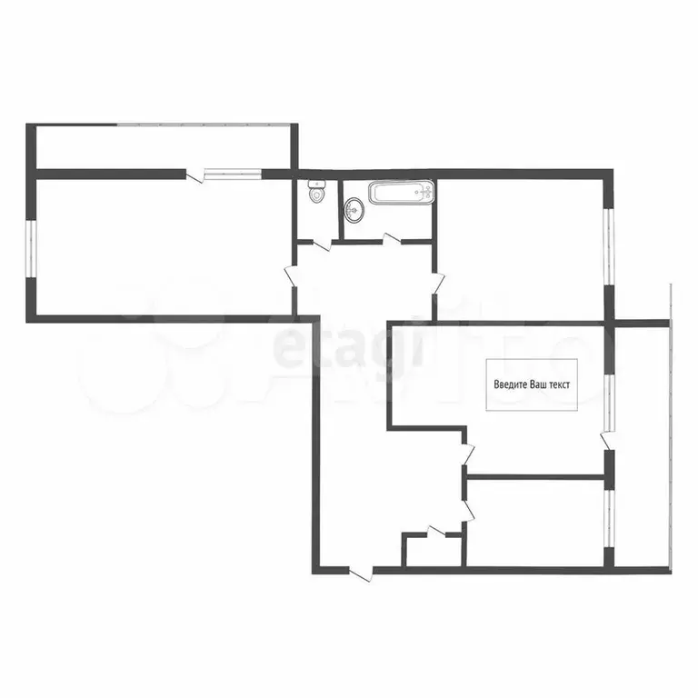 3-к. квартира, 68 м, 5/9 эт. - Фото 0