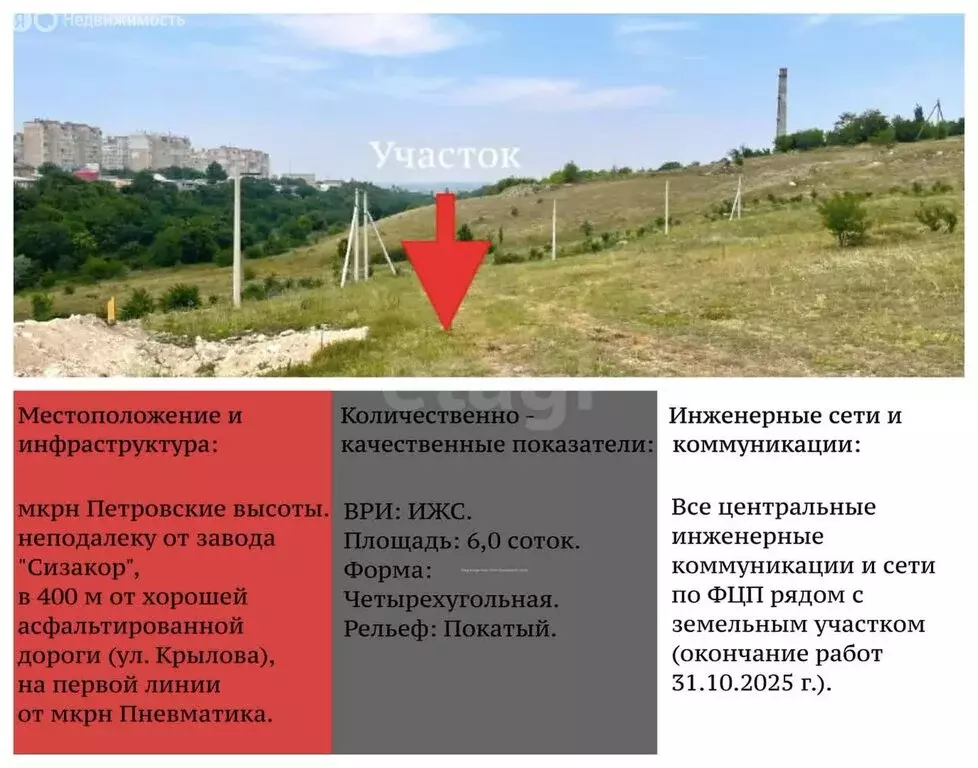 Участок в Симферополь, улица Адама Турчинского (6 м) - Фото 1
