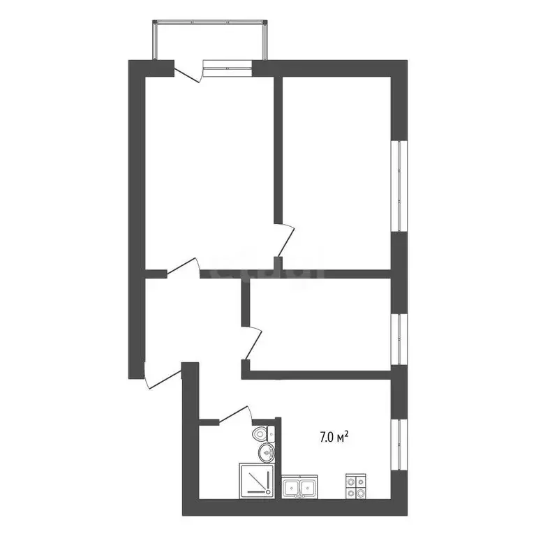 3-комнатная квартира: Кемерово, Инициативная улица, 36 (52 м) - Фото 0
