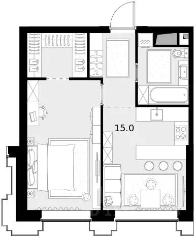 1-к кв. Москва ул. Демьяна Бедного, 24С8 (46.0 м) - Фото 0