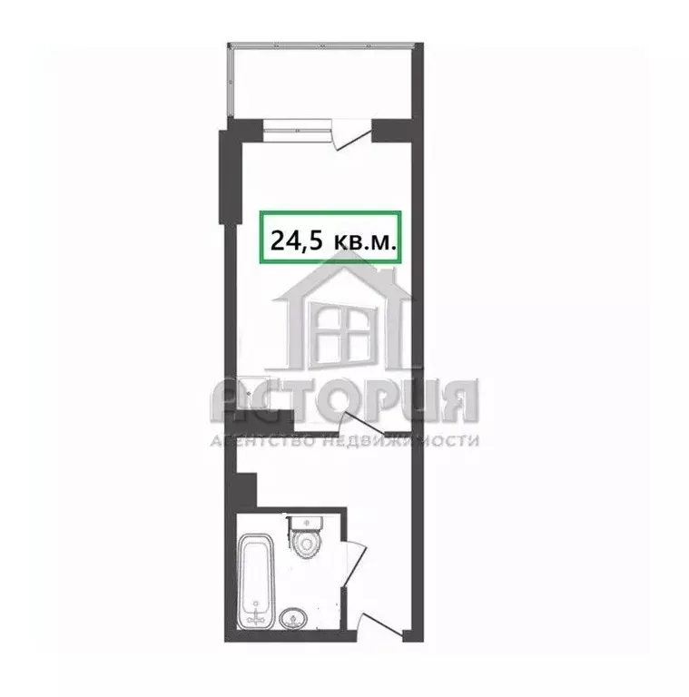 Студия Красноярский край, Красноярск Караульная ул., 39 (24.5 м) - Фото 1