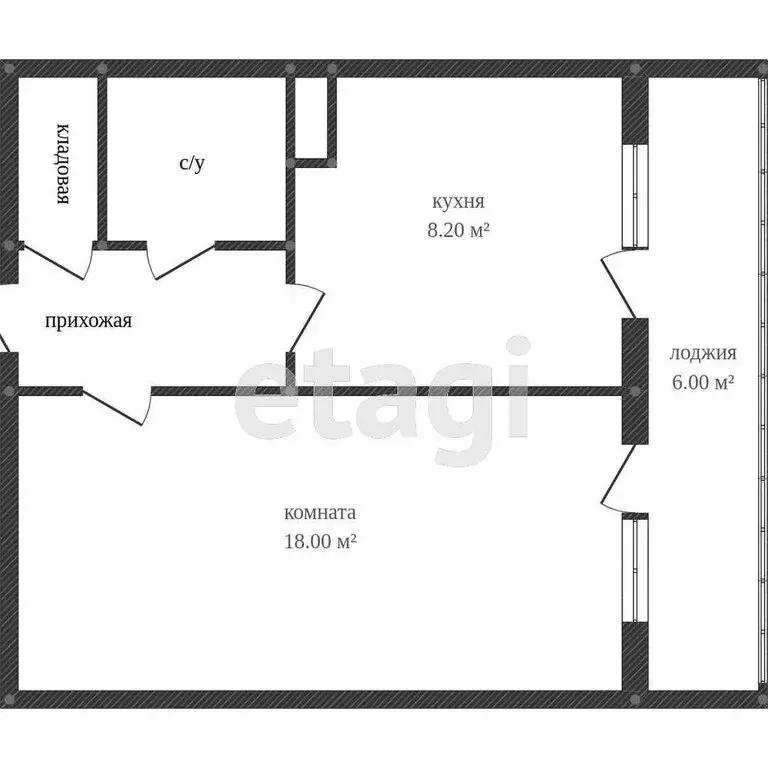 1-комнатная квартира: Кострома, Костромская улица, 84 (32.9 м) - Фото 1