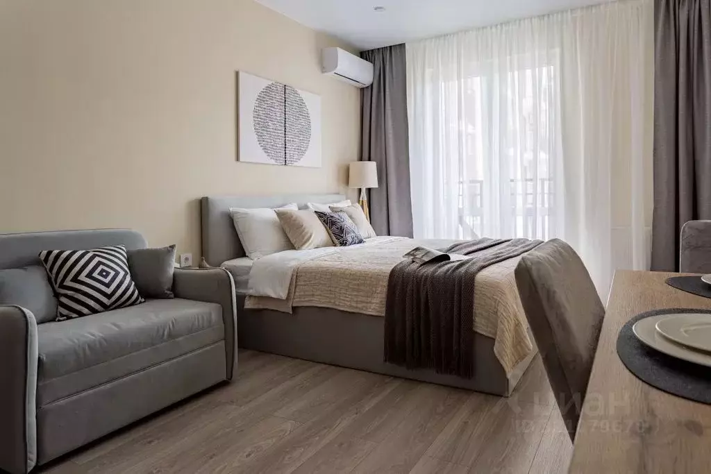 Студия Краснодарский край, Сочи ул. Искры, 88к3 (28.0 м) - Фото 1