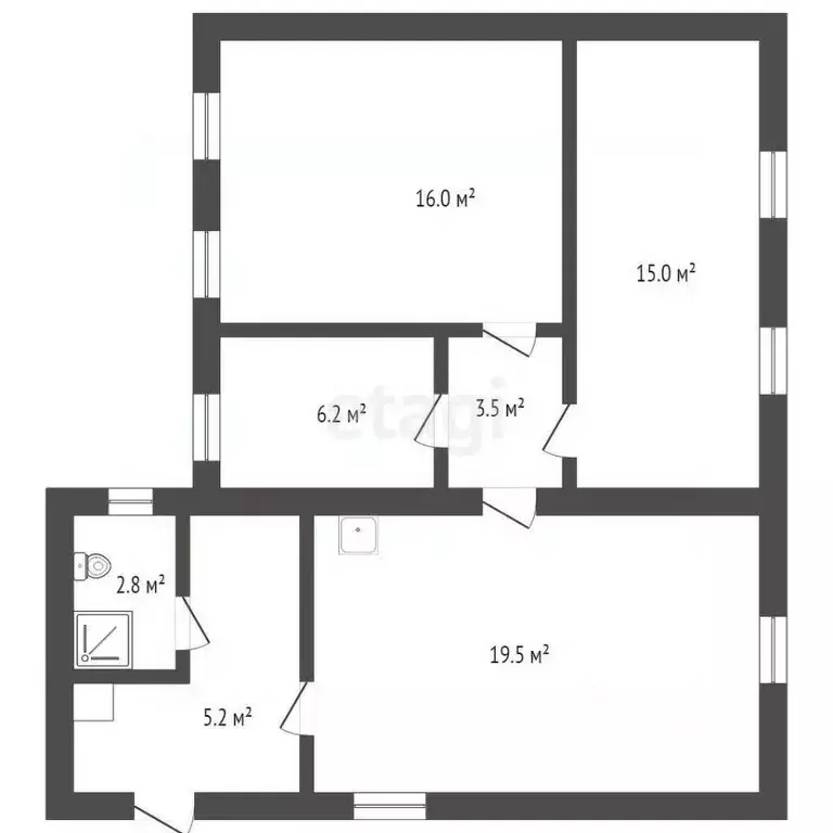 Дом в Кемеровская область, Юрга Коммунистическая ул., 186 (68 м) - Фото 2