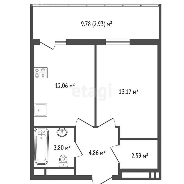 1-комнатная квартира: Симферополь, проспект Александра Суворова, 21 ... - Фото 1