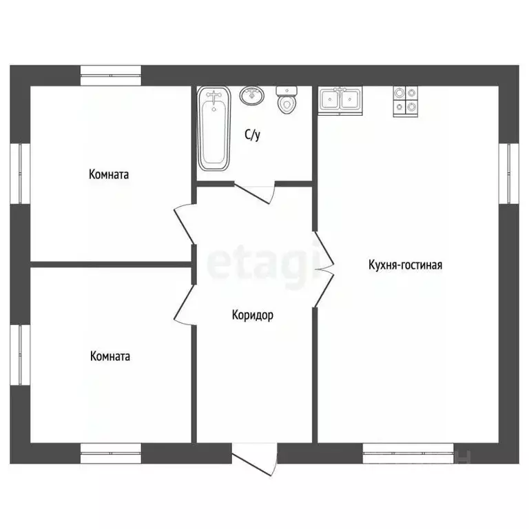 Дом в Крым, Сакский район, Суворовское с/пос, с. Великое пер. Зеленый ... - Фото 2