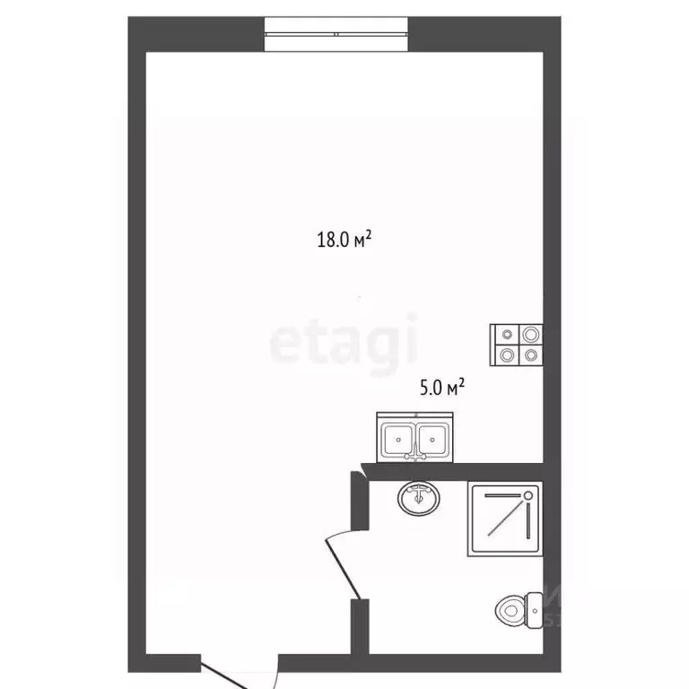 Студия Ямало-Ненецкий АО, Новый Уренгой Лимбяяха мкр, Надежда мкр, 17 ... - Фото 1