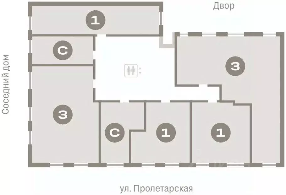 1-к кв. Курганская область, Курган Центральный жилрайон, Дом Кино ... - Фото 1