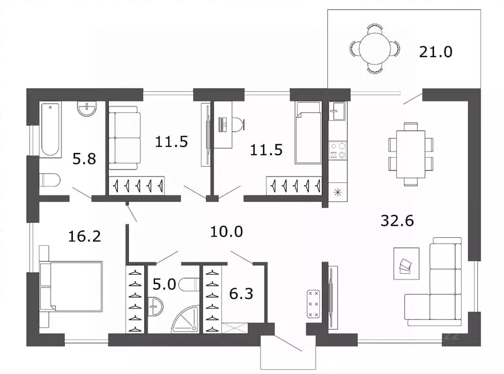 Коттедж в Ленинградская область, Выборгский район, Полянское с/пос, ... - Фото 2