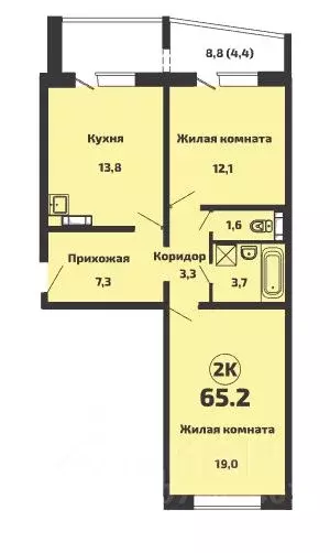 2-к кв. Новосибирская область, Новосибирский район, Станционный ... - Фото 0